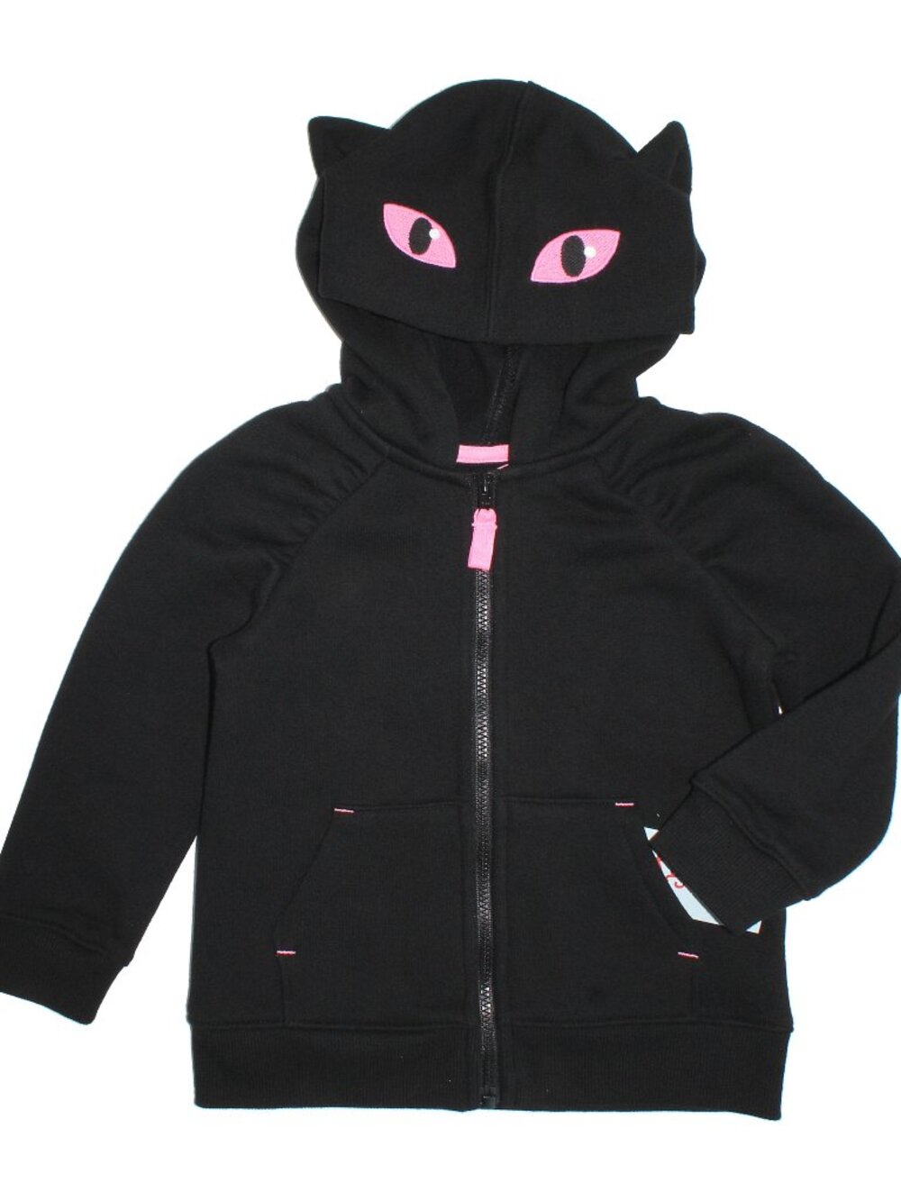Cat & Jack Toddler Girl’s Kitty Applique Zip Up Halloween Hoodie 2T